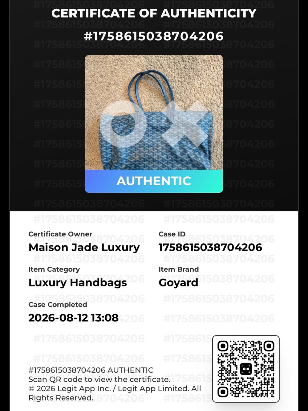 Goyard Saint Louis Tote PM - Sky Blue - Picture 11 of 11